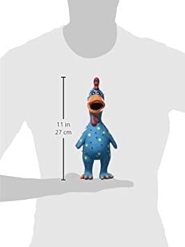 11.5-Inch Latex Polka Dot Globken Chicken Dog Toy