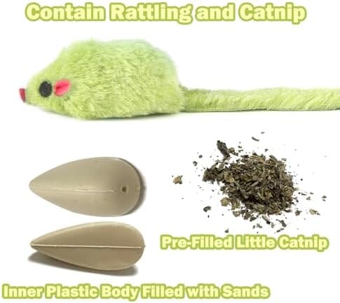 12PCS Cat Mouse Toy
