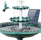 3 Tiered Bird Bath with 3.5W Solar Pump DIY Solar Fountain