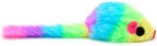36PCS 1.8' Rainbow Color Furry Cat Toy Mice with Rattle Kitten Mouse Interactive Play