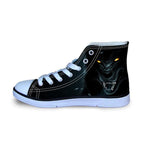 3D Wolf Printed Women Canvas Lace Up Shoes Dog Design Footwear Pet Clever 4 
