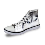 3D Wolf Printed Women Canvas Lace Up Shoes Dog Design Footwear Pet Clever 