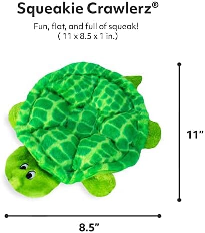 6-Squeaker Plush Dog Toy - Slowpoke The Turtle