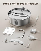 7L/236oz Stainless Steel Dog Water Bowl Dispenser