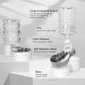 8L Pet Waterer Gravity Stainless Steel Water Dispenser