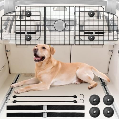 Adjustable Heavy-Duty Wire Mesh Pet Barrier for Car