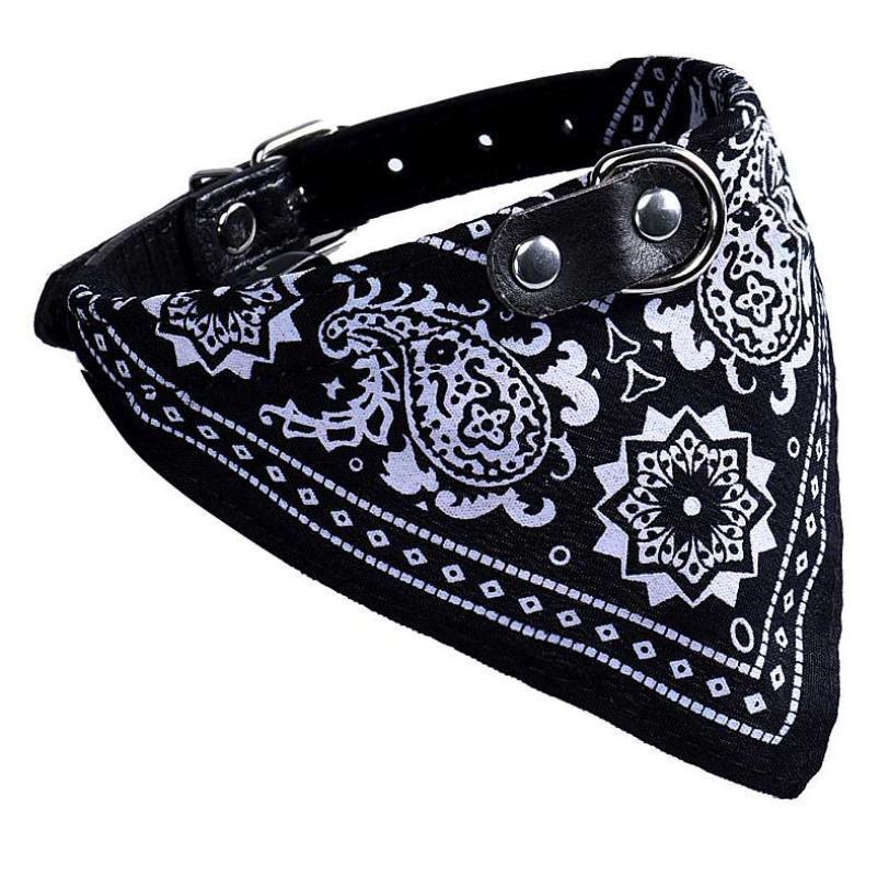 Adjustable Pet Collar Bandana - 5 Colors Cat Care & Grooming Pet Clever Black S 