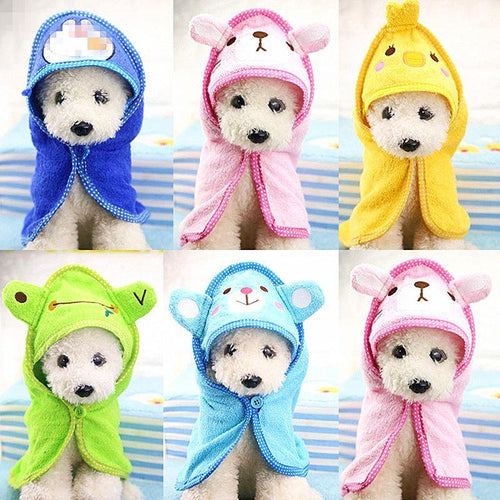Adorable Colorful Pet Bathrobe Towels Pet Clever 
