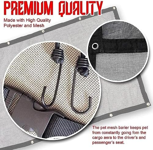 Back Seat Car Pet Mesh Net Cage Barrier (Medium)
