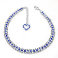 Bling Rhinestone Dog Collar Necklace Dog Leads & Collars Pet Clever Blue 