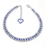 Bling Rhinestone Dog Collar Necklace Dog Leads & Collars Pet Clever Blue 