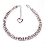 Bling Rhinestone Dog Collar Necklace Dog Leads & Collars Pet Clever Pink 