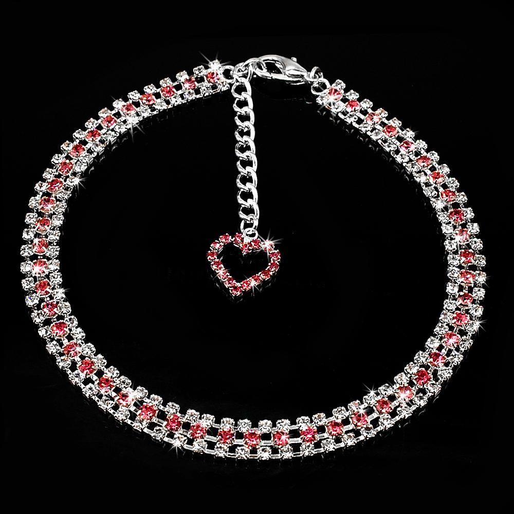 Bling Rhinestone Dog Collar Necklace Dog Leads & Collars Pet Clever 
