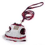 Cat Collar Adjustable Harness Leash British Style Cat Clothing Pet Clever 