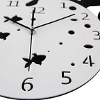 Cat on Clock Living Room Mirror 3D Wall Design