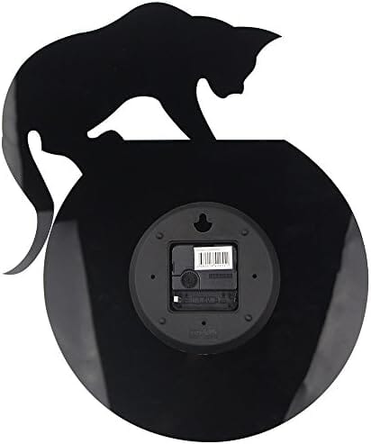 Cat on Clock Living Room Mirror 3D Wall Design