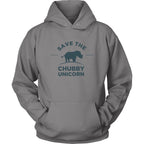 Chubby Unicorn Hoodie Design T-shirt teelaunch Unisex Hoodie Grey S