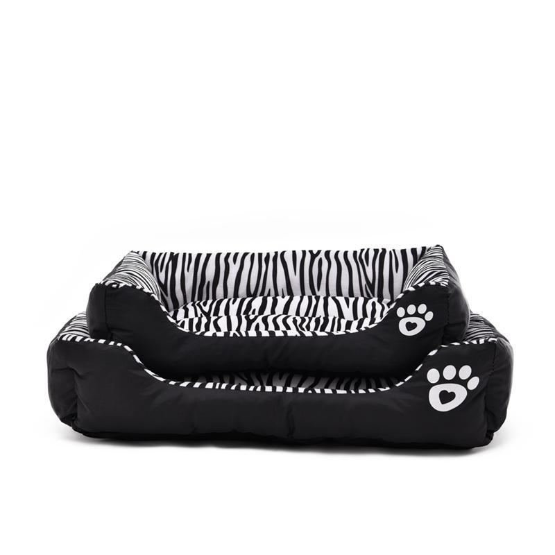 Cozy Zebra-Pattern Dog Sofa Mat Bed Dog Beds & Blankets Pet Clever 