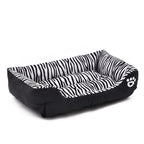 Cozy Zebra-Pattern Dog Sofa Mat Bed Dog Beds & Blankets Pet Clever 