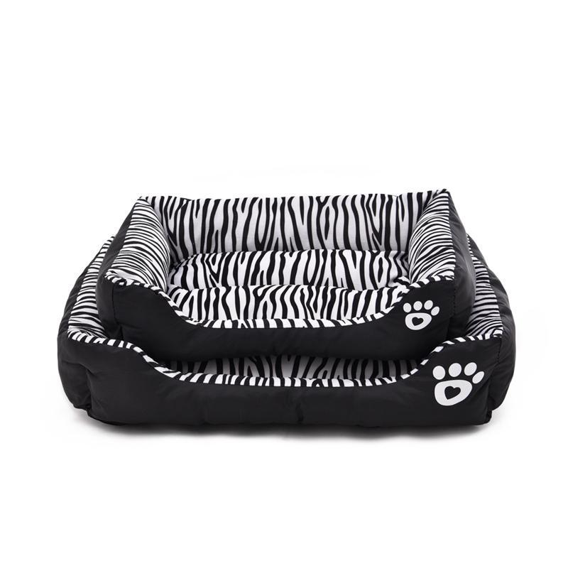 Cozy Zebra-Pattern Dog Sofa Mat Bed Dog Beds & Blankets Pet Clever 