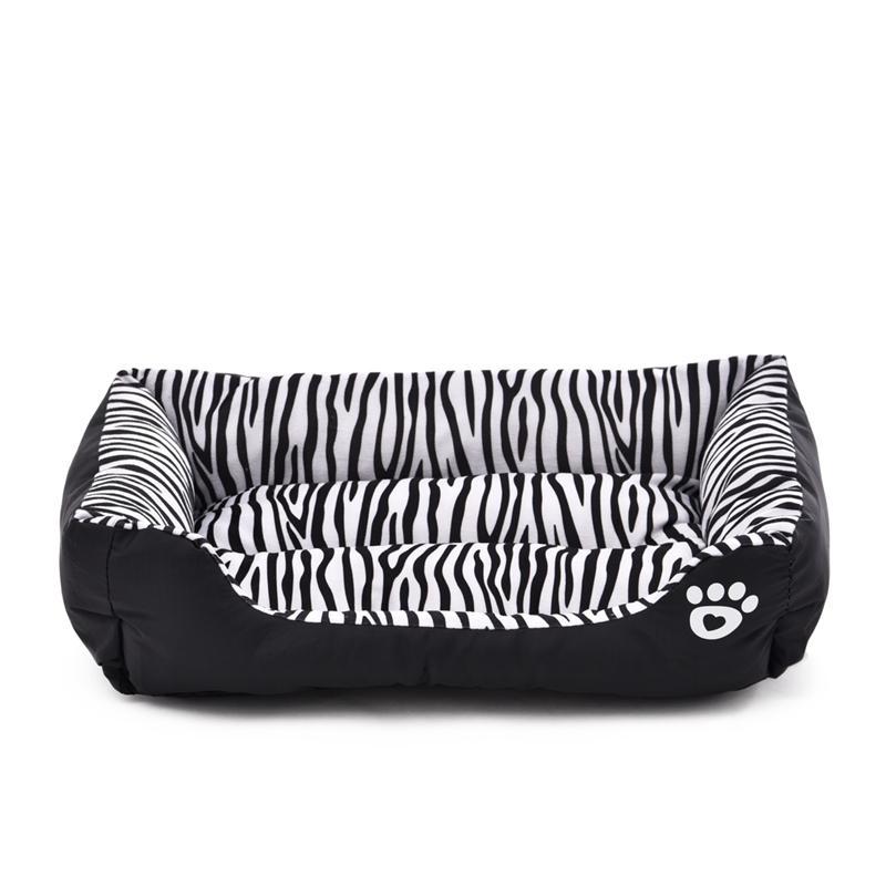 Cozy Zebra-Pattern Dog Sofa Mat Bed Dog Beds & Blankets Pet Clever 