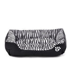 Cozy Zebra-Pattern Dog Sofa Mat Bed Dog Beds & Blankets Pet Clever 