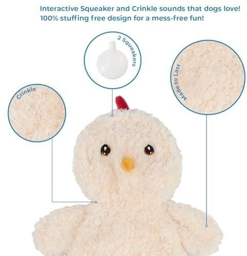 Crinkle Chicken Dog Toy
