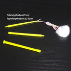 Cute Design Wire Wand Colorful Feather Teaser Cat Toy Cat Toys Pet Clever 2Pcs set B 