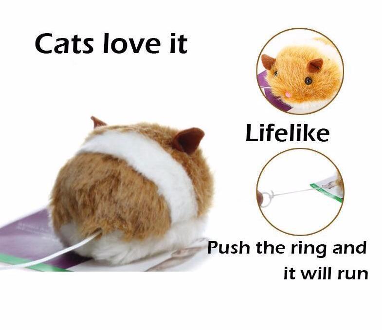 Cute Fat Mouse Cat Chasing Vibration Playing Toy Cat Toys Pet Clever 