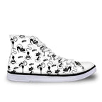 Cute High Top Casual Cat Design Shoes for Women Cat Design Footwear Pet Clever H 