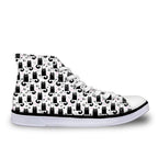 Cute High Top Casual Cat Design Shoes for Women Cat Design Footwear Pet Clever R 