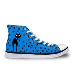 Cute High Top Casual Cat Design Shoes for Women Cat Design Footwear Pet Clever D 