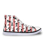 Cute High Top Casual Cat Design Shoes for Women Cat Design Footwear Pet Clever I 