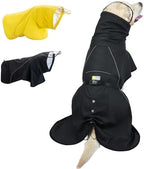 Dog Poncho with Reflective Strap and Transparent Hat Brim (Medium)