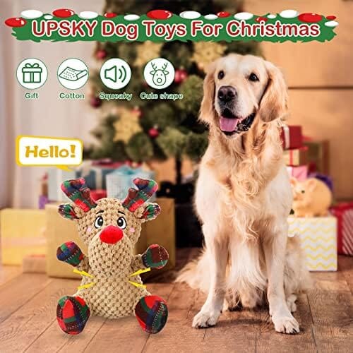 Dog Squeaky Toy with Crinkle Paper
