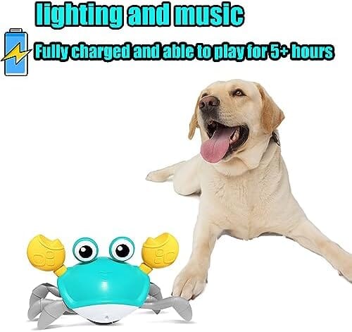 Escaping Crab Dog Toy with Obstacle Avoidance Sensor