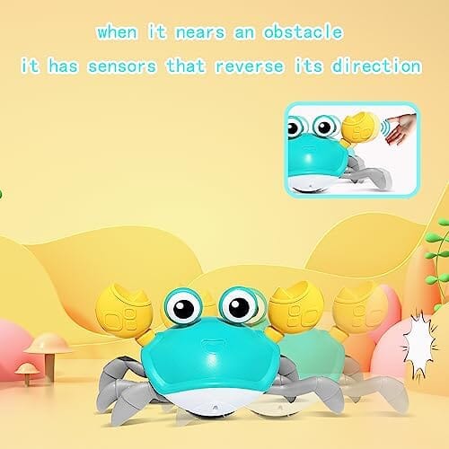 Escaping Crab Dog Toy with Obstacle Avoidance Sensor