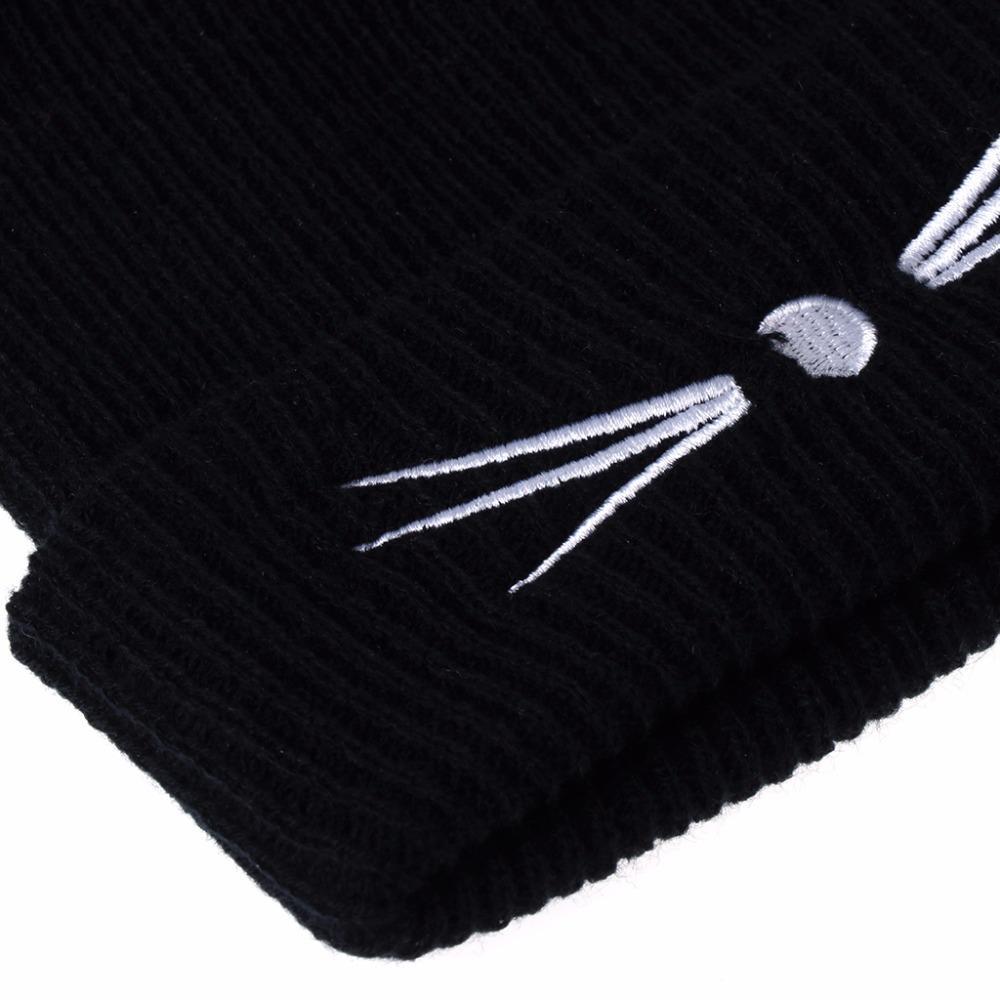 Fluffy Cat Ears Women Hat Knitted Warm Winter Beanie Fluffy Cat Ears Women Hat Knitted Warm Winter Beanie Pet Clever 