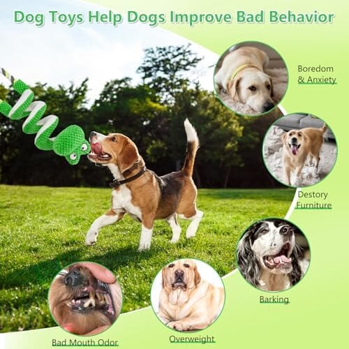 Frog Interactive Squeaky Dog Toys with Pull Rope