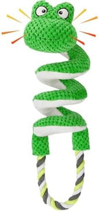 Frog Interactive Squeaky Dog Toys with Pull Rope