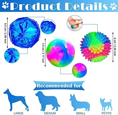 Glow in The Dark Dog Toys Soccer Ball with Straps