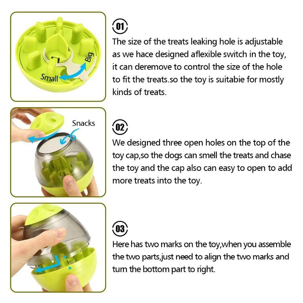 IQ Treat Interactive Dog Food Feeder Ball Toy Dog Toys Sport & Training Pet Clever 