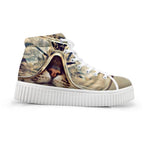 Kawaii Women High Top Height Increasing 3D Cat Shoes Cat Design Footwear Pet Clever H 