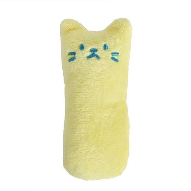Lovely Animal Shaped Plush Catnip Toy Cat Toys Pet Clever Light Yellow 