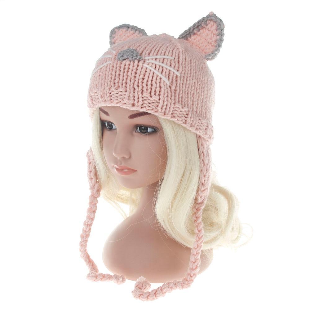 Lovely Cat Ear Winter Beanie Cat Design Accessories Pet Clever 