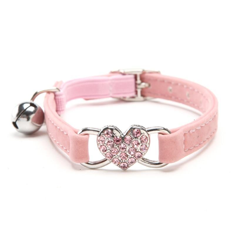 Lovely Heart with Bell Design Cat Collar Cat Care & Grooming Pet Clever 