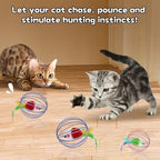 Metal Cage with Colourful Plush Mouse Toys