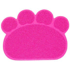 Paw Shape Litter Mat Keeping Your Floor Clean Cat Litter Boxes & Litter Trays Pet Clever Pink 