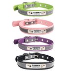 Personalized Reflective Leather Pet ID Tag Collar Dog Leads & Collars Pet Clever 