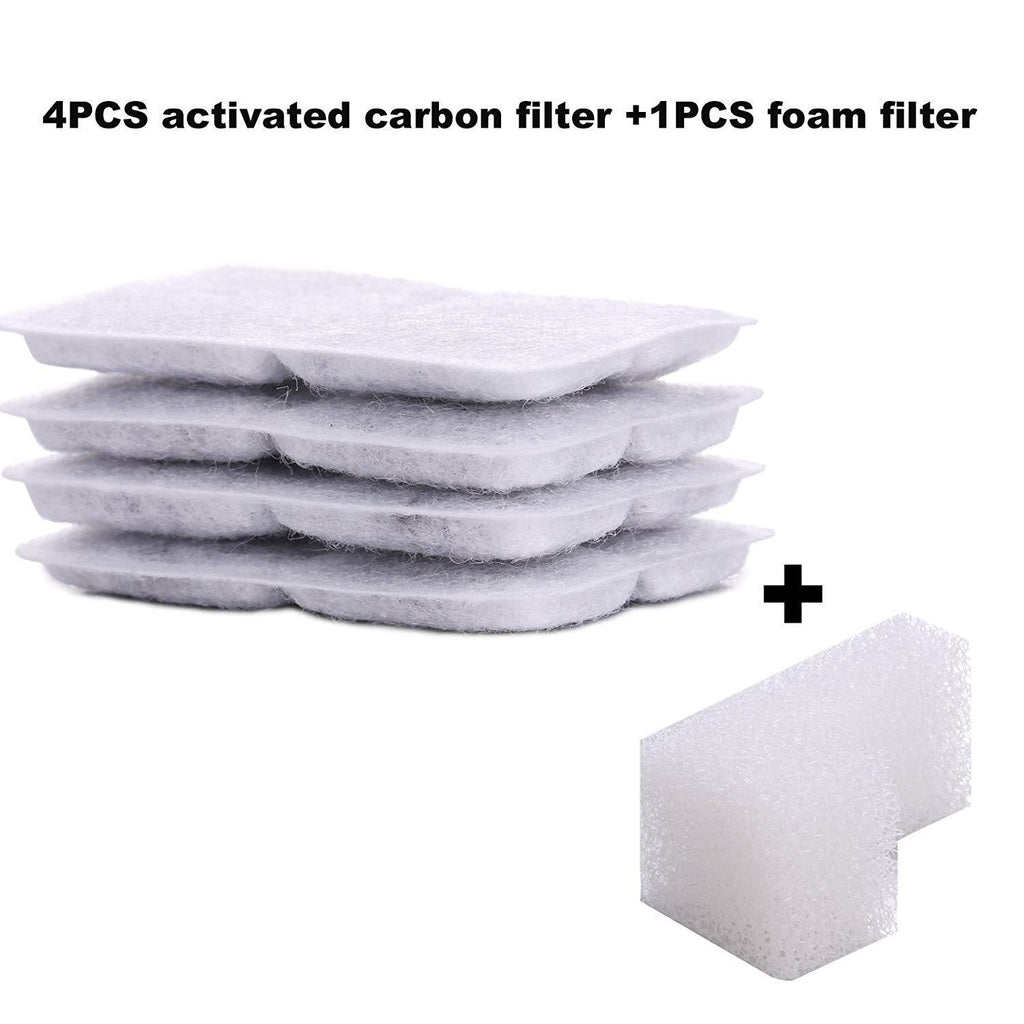 Pet Clever Drinking Fountain For Freshest Water! Cat Bowls & Fountains Pet Clever 4Pcs Replacement Filters 